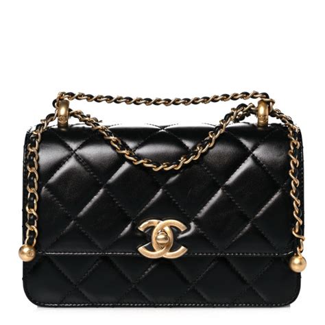 chanel calfskin quilted mini perfect fit flap black|Chanel Black Calfskin Quilted Mini Perfect Fit Flap Bag Aged .